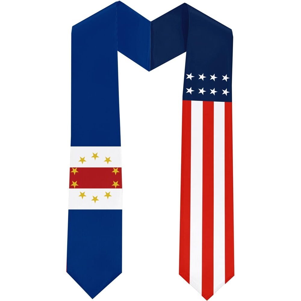 4583 Cape Verde Flag International Students Graduation Sash Stole Scarves